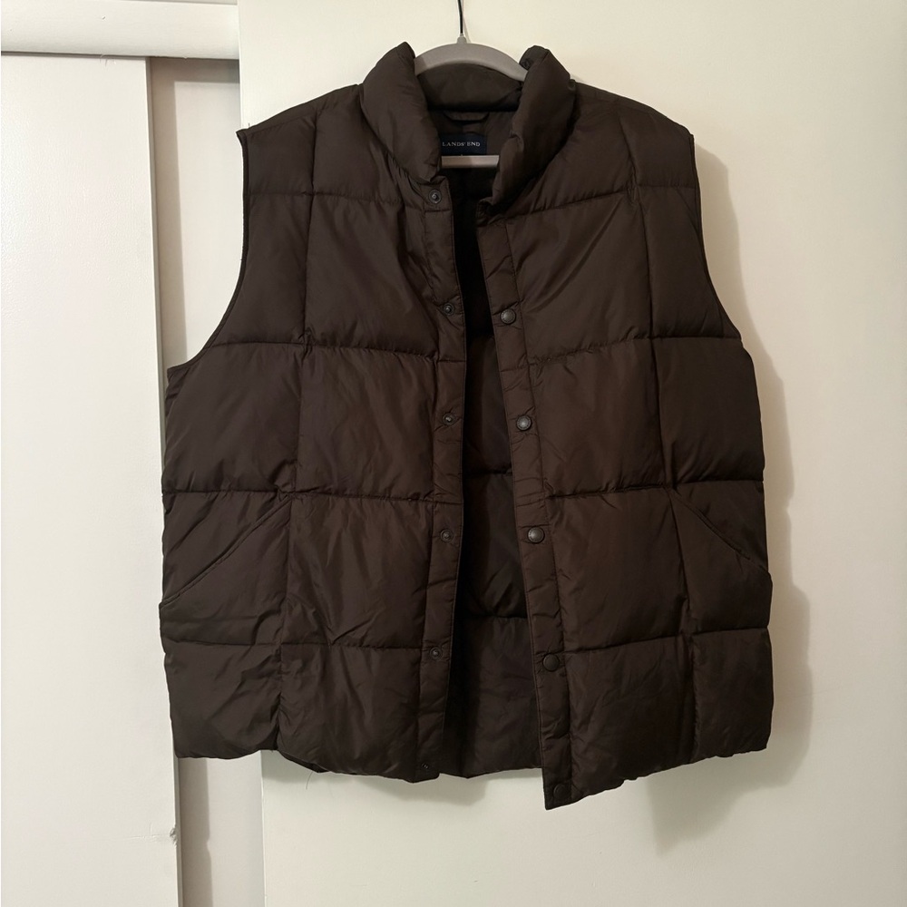 Brown Puffer Vest oversized